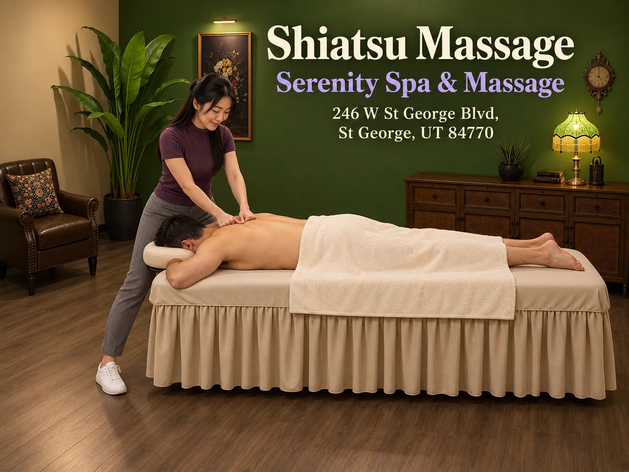 Shiatsu Massage in St George, UT at Serenity Spa & Massage