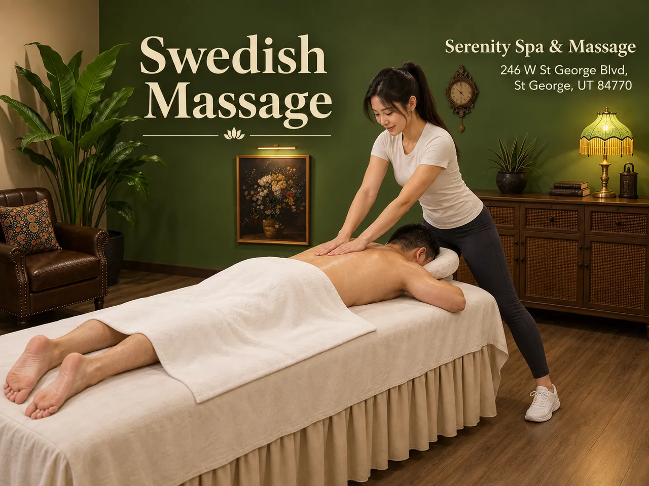 Swedish Massage in St George, UT at Serenity Spa & Massage