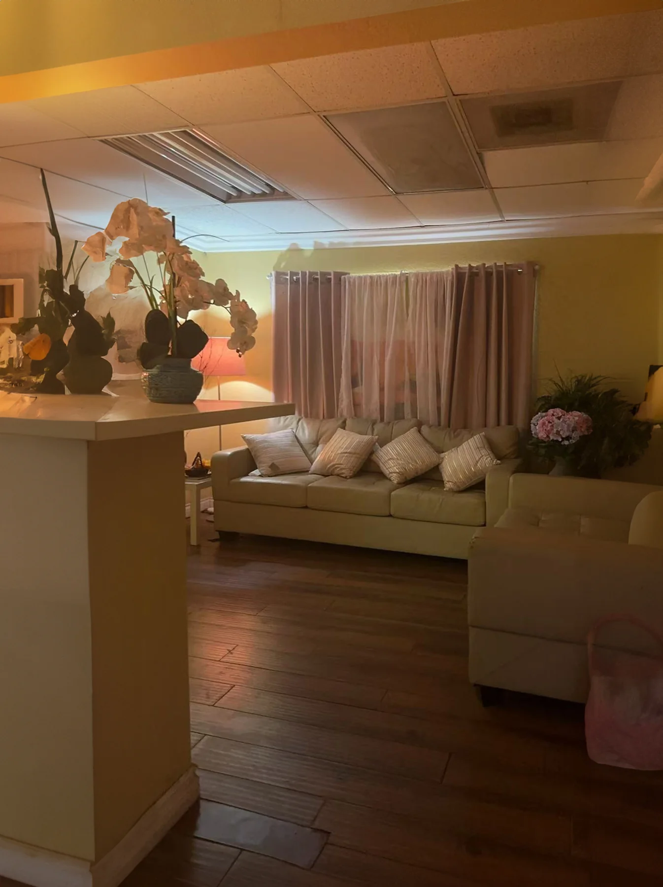 Massage room with therapist