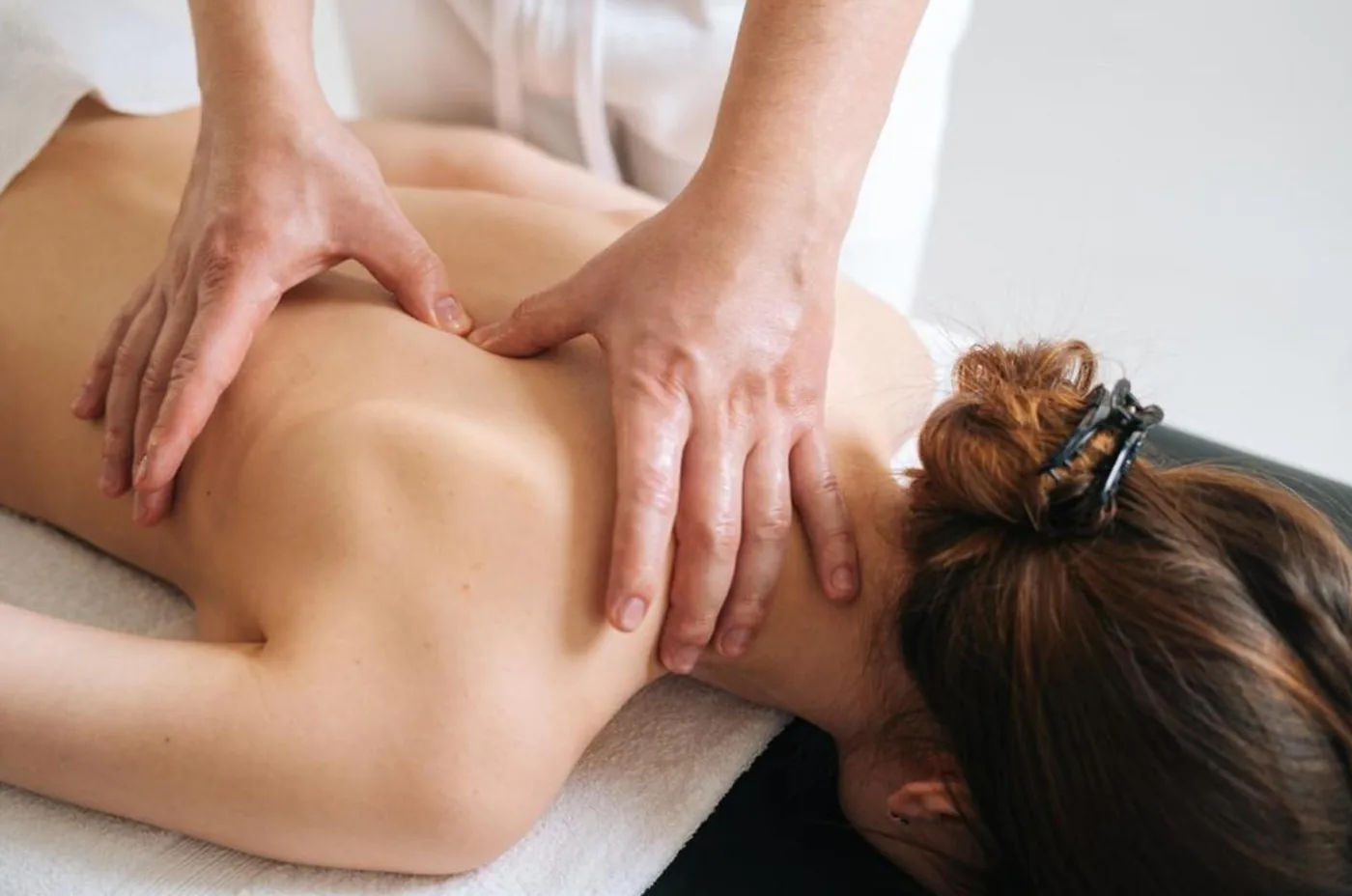Stress relief massage session