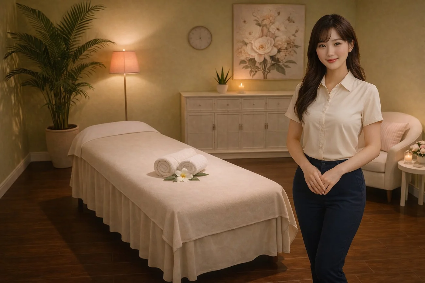 Stress relief massage session